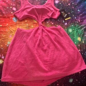 Pink Girls Swimsuit Cover